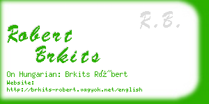 robert brkits business card